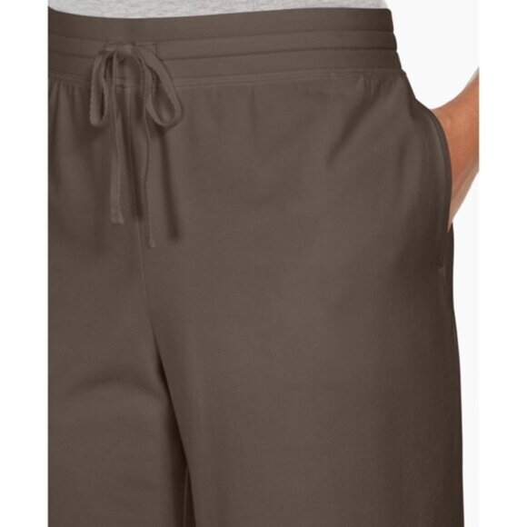 Karen Scott Pull-On Stretchy Elastic Waist Knit Casual Brown Shorts NWT - Picture 3 of 6